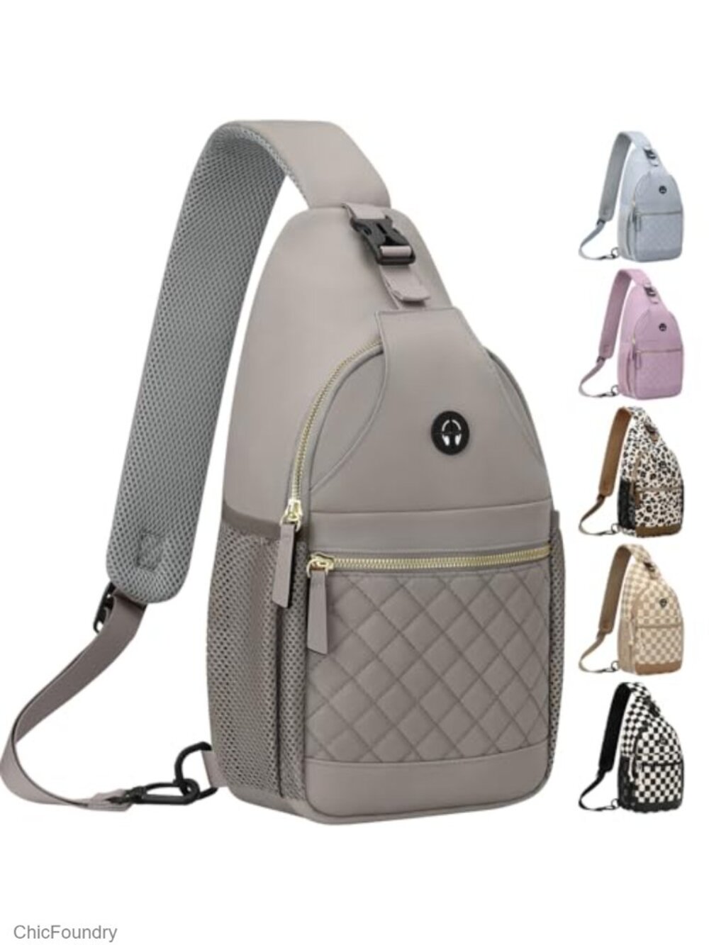 Hands-Free Crossbody Sling Bag Women Travel Lightweight Water-Repellent